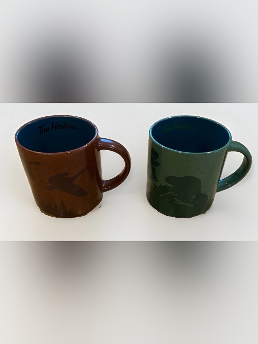 Tim Hortons 2017 Mugs Wildlife Holiday Limited Edition Coffee Cups Lot of 2
